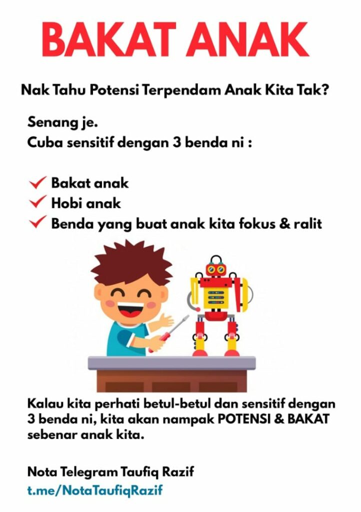 Cara asah bakat anak