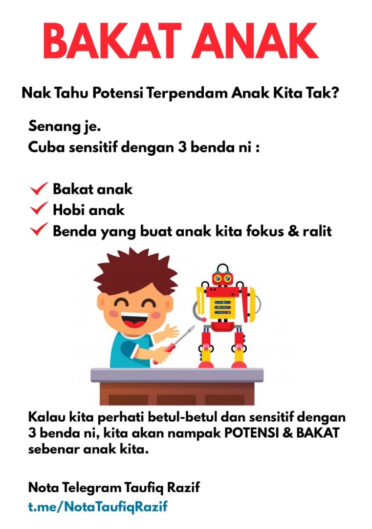 Gambar berkaitan cara betul untuk mengasah bakat dan potensi yang terpendam pada diri kanak-kanak.