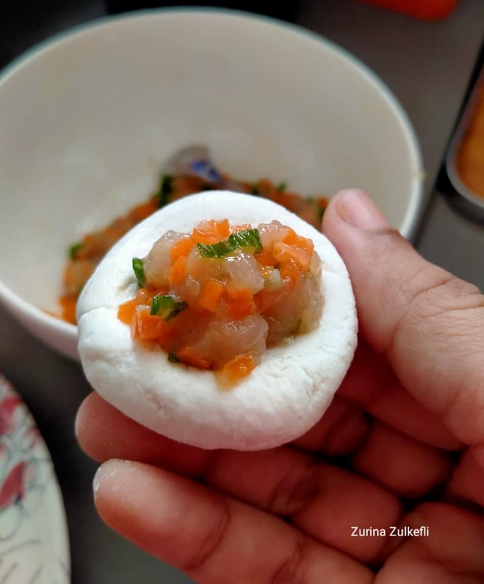 bebola ayam tepung pulut
