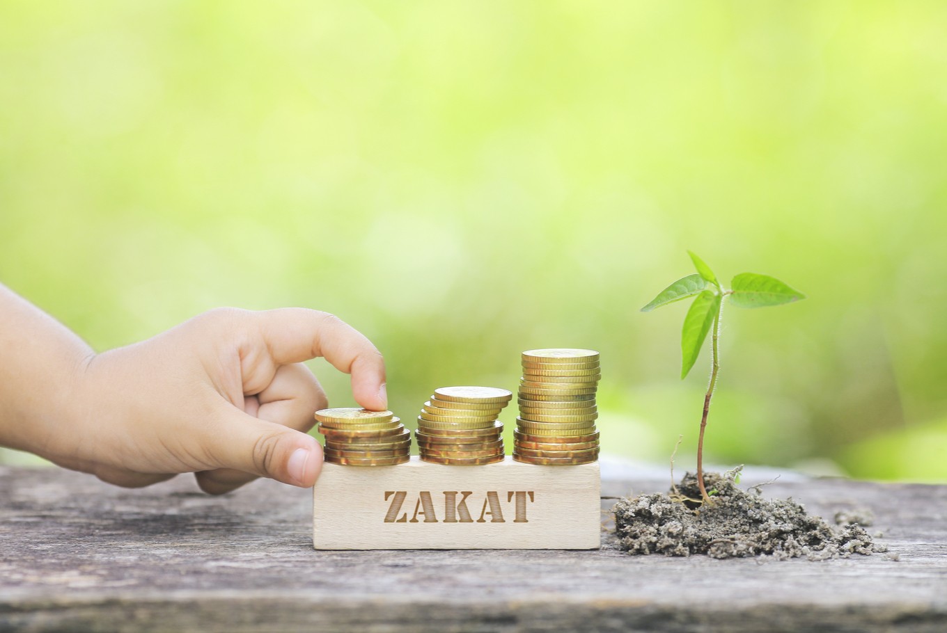 Ilustrasi infografik atau rajah cara pengiraan zakat pendapatan.