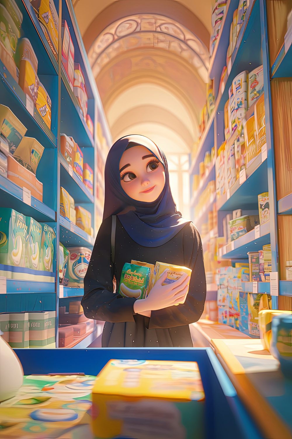 Pelajar sedang menulis nota sambil memberi tumpuan untuk menghafal pelajaran.