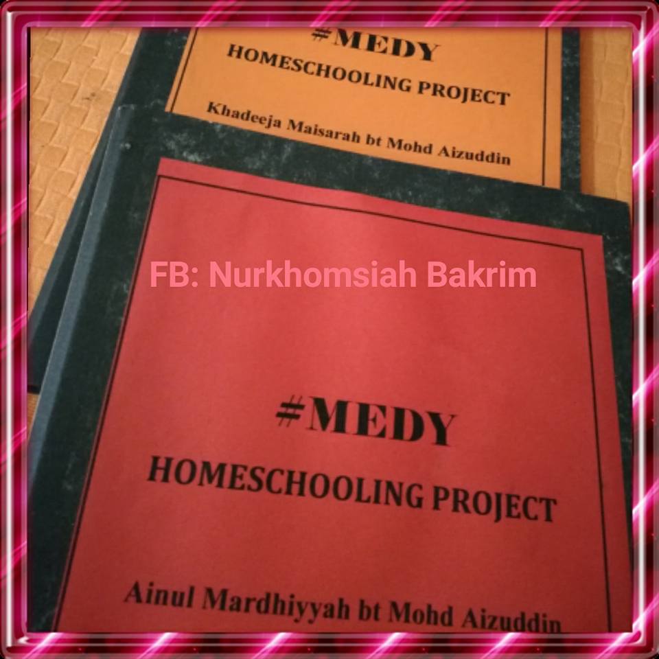 Fail fail berlabel untuk simpanan bahan homeschooling