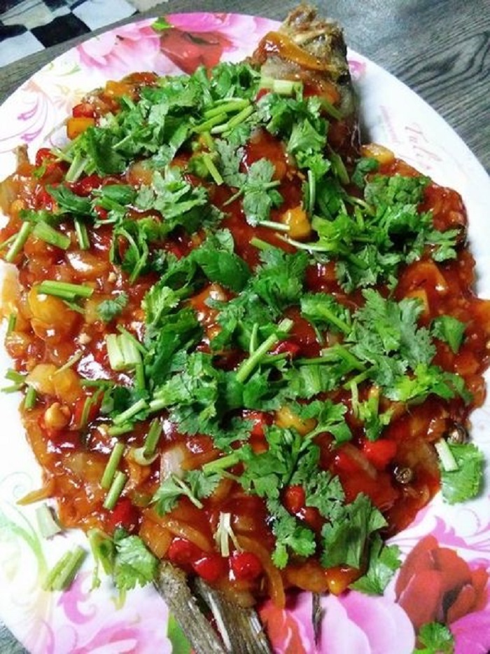 Ikan kerapu masak tiga rasa