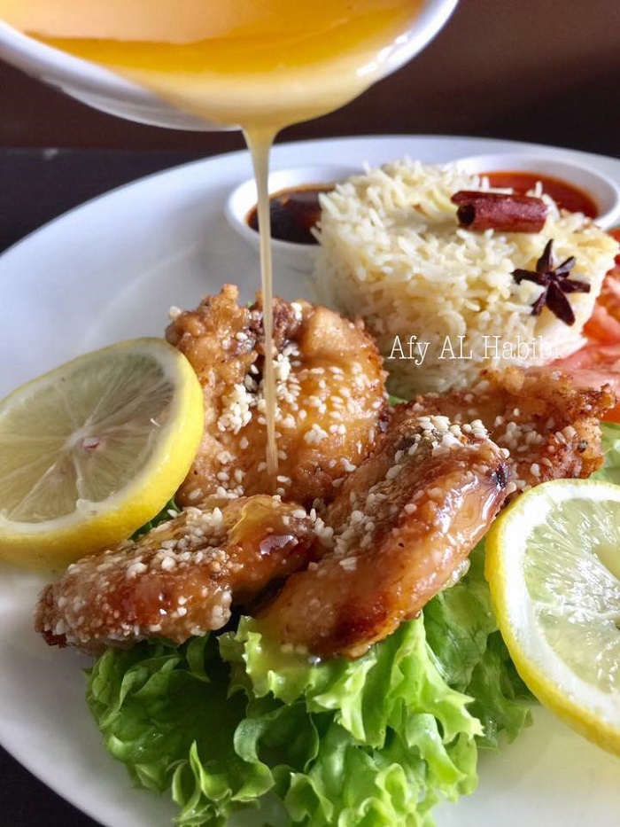 nasi ayam sos lemon