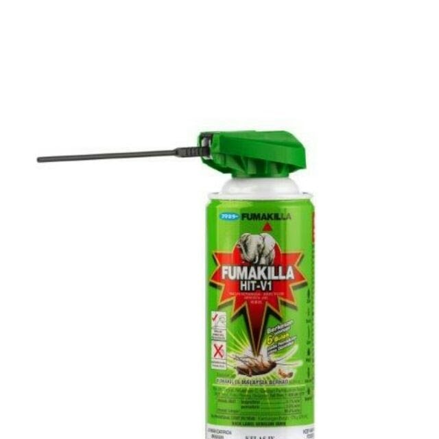 Gambar botol semburan racun serangga jenis aerosol yang biasa digunakan di rumah.