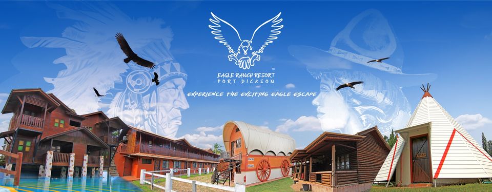 Dekorasi tema koboi di Eagle Ranch Resort