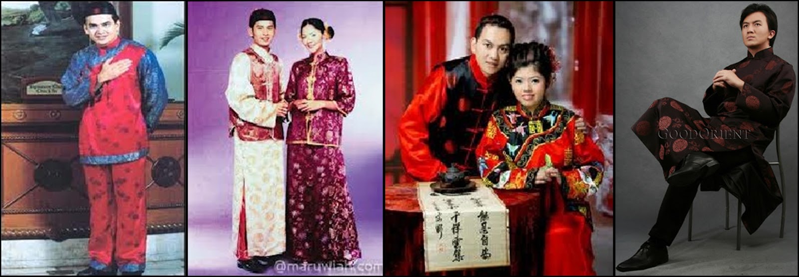 Wanita menggayakan pakaian tradisional Cina cheongsam yang elegan.