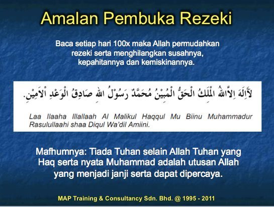 Amalan pembuka rezeki dengan zikir Laa Ilaaha Illallaah