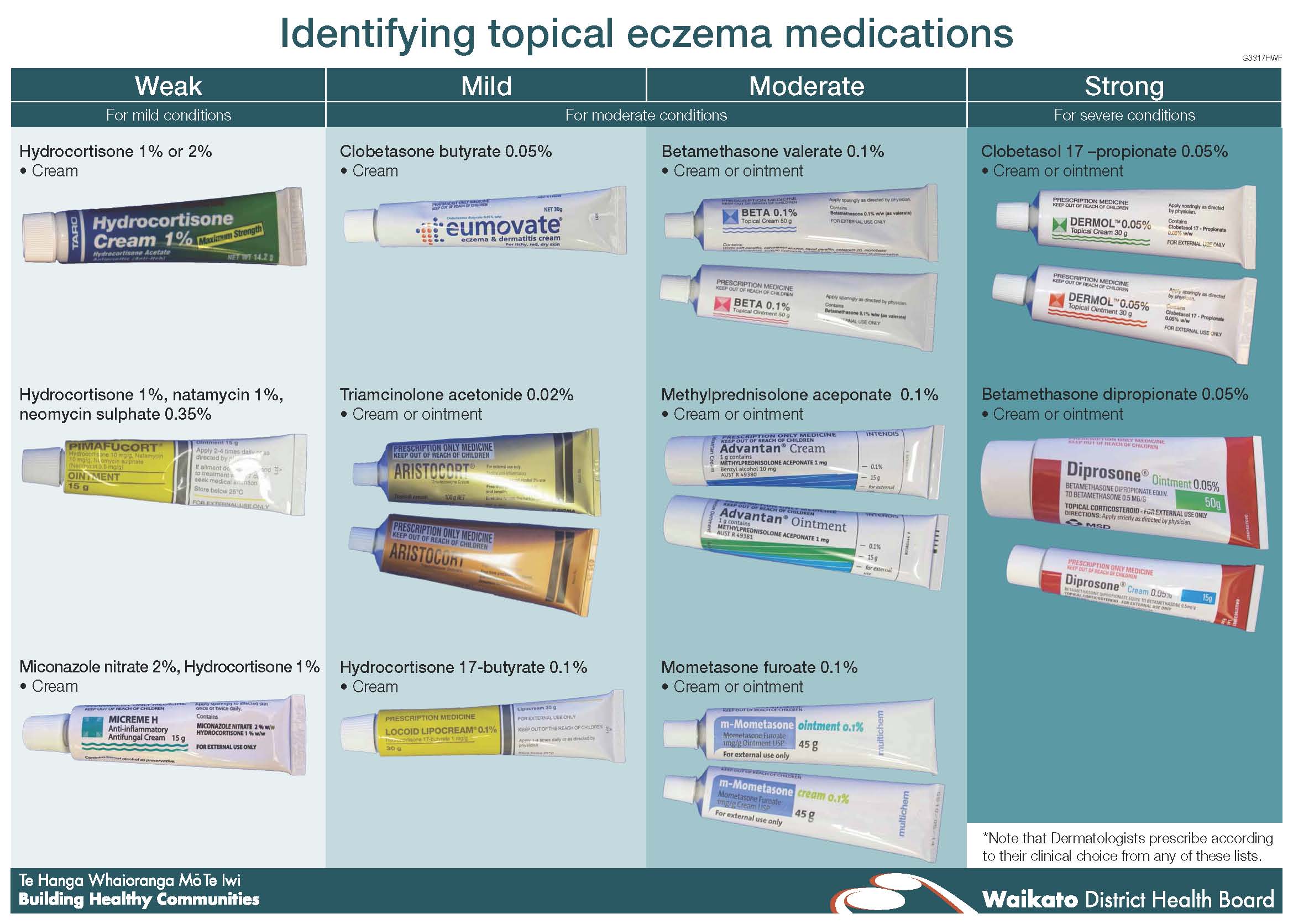 Completed topical eczema poster