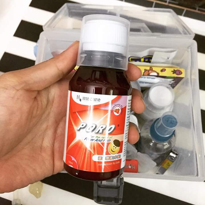 Botol sirap paracetamol untuk demam kanak-kanak