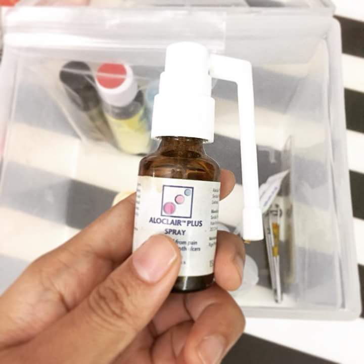 Semprotan gel untuk ulser mulut kanak-kanak
