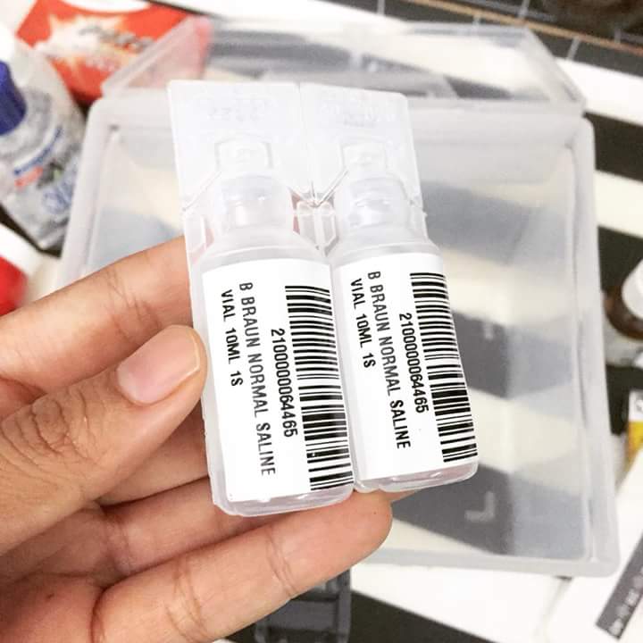 Botol kecil normal saline
