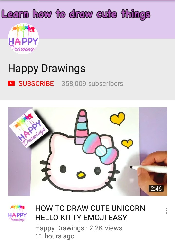 Saluran YouTube Happy Drawing
