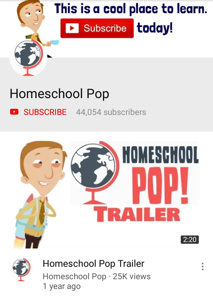 Saluran YouTube Homeschool Pop