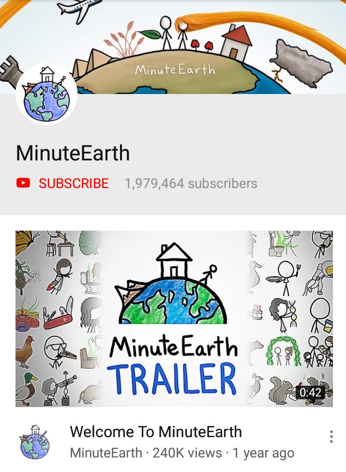 Saluran YouTube MinuteEarth