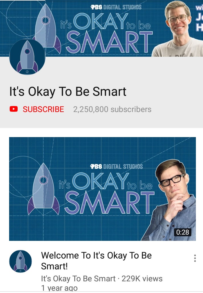 Saluran YouTube It's Okay To Be Smart