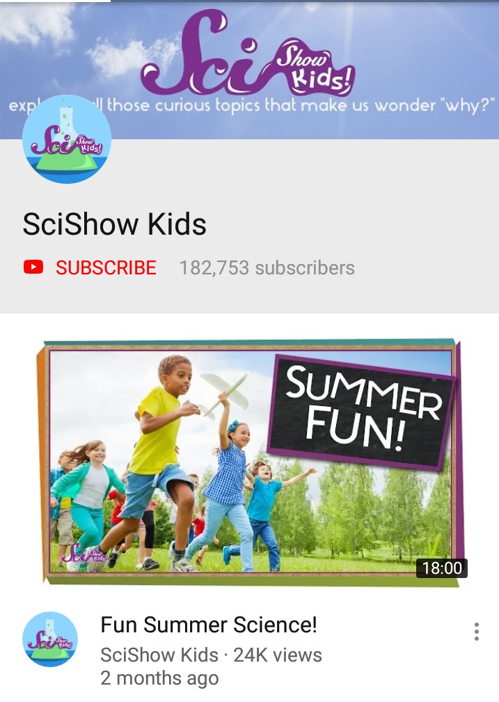 Saluran YouTube SciShow Kids