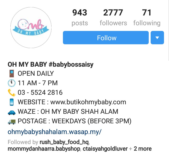 Rak barang bayi di Oh My Baby