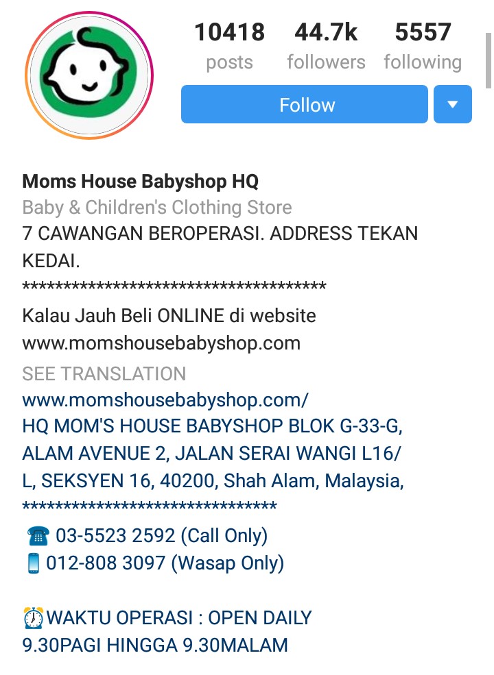 Pilihan produk bayi di Mom's House Babyshop