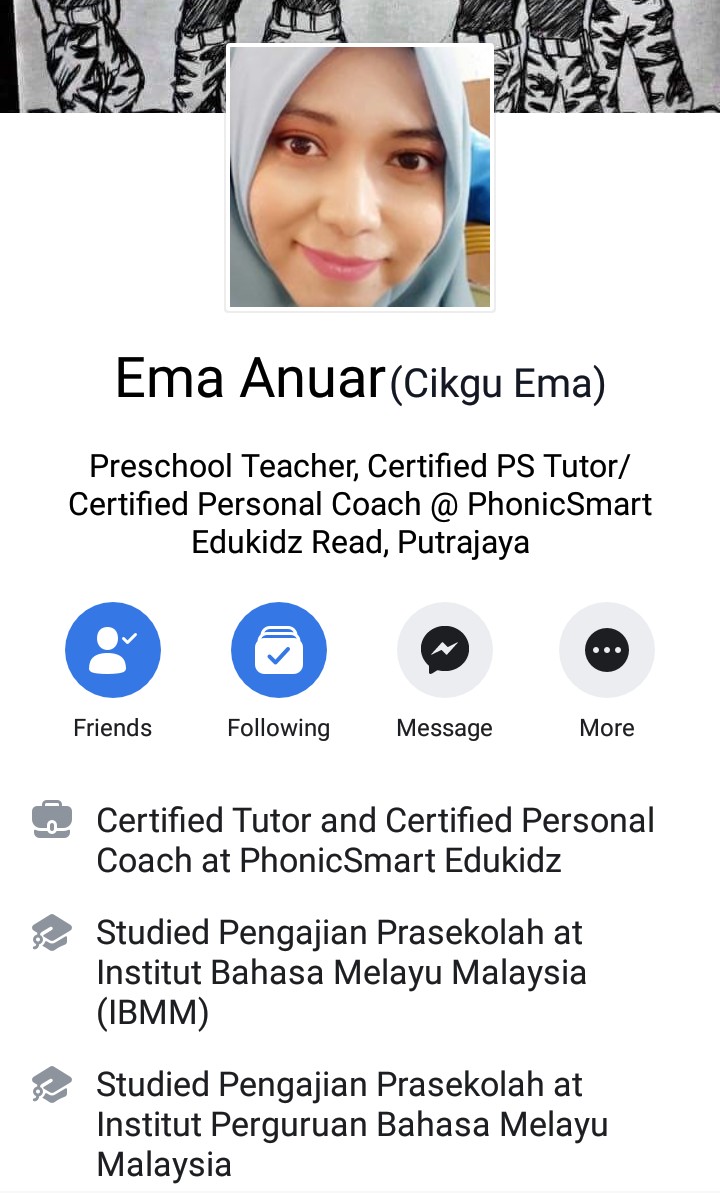 Puan Ema Anuar, guru fonik dari Putrajaya.