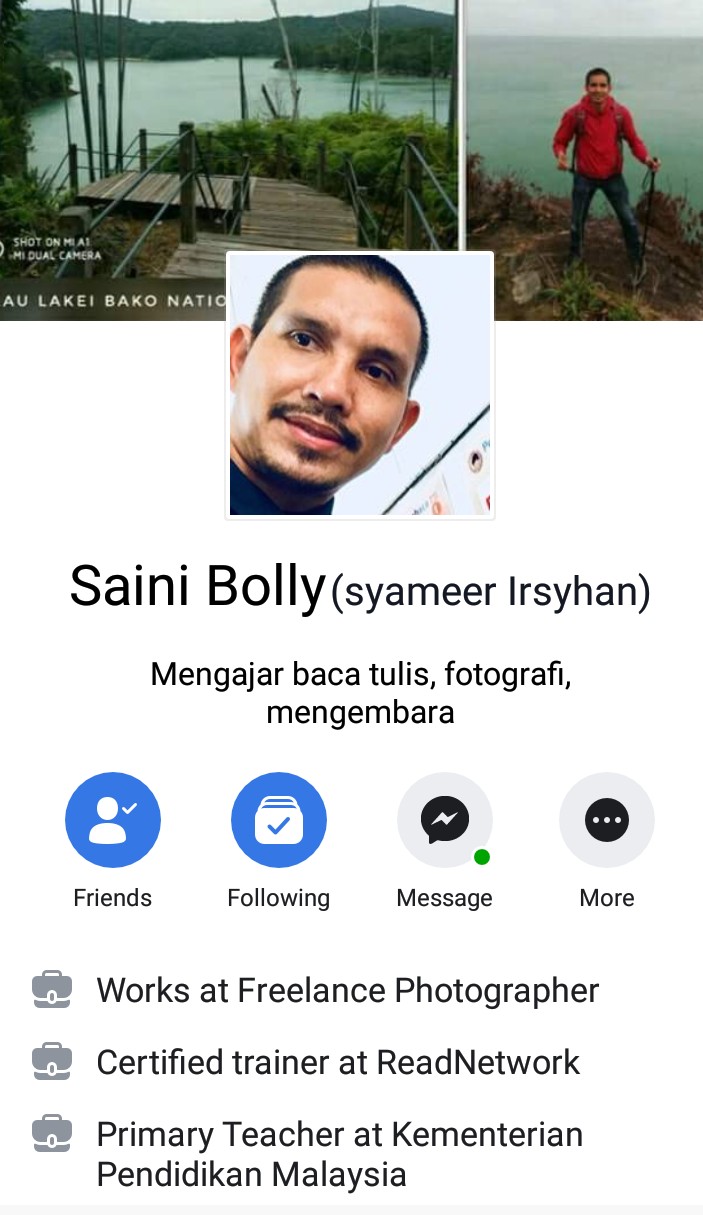Encik Saini Bolly, guru pemulihan khas.