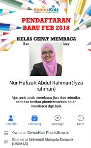 Puan Nur Hafizah Rahman, guru fonik dari Bukit Mertajam.