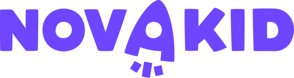 Logo jenama kelas bahasa dalam talian Novakid