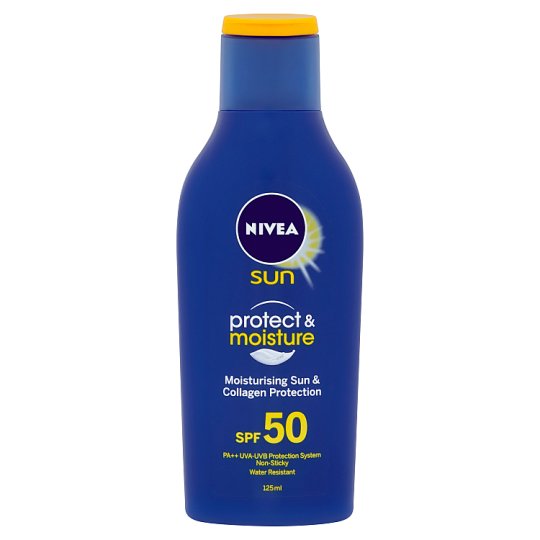 Botol losyen matahari Nivea Sun Protect & Moisture SPF50