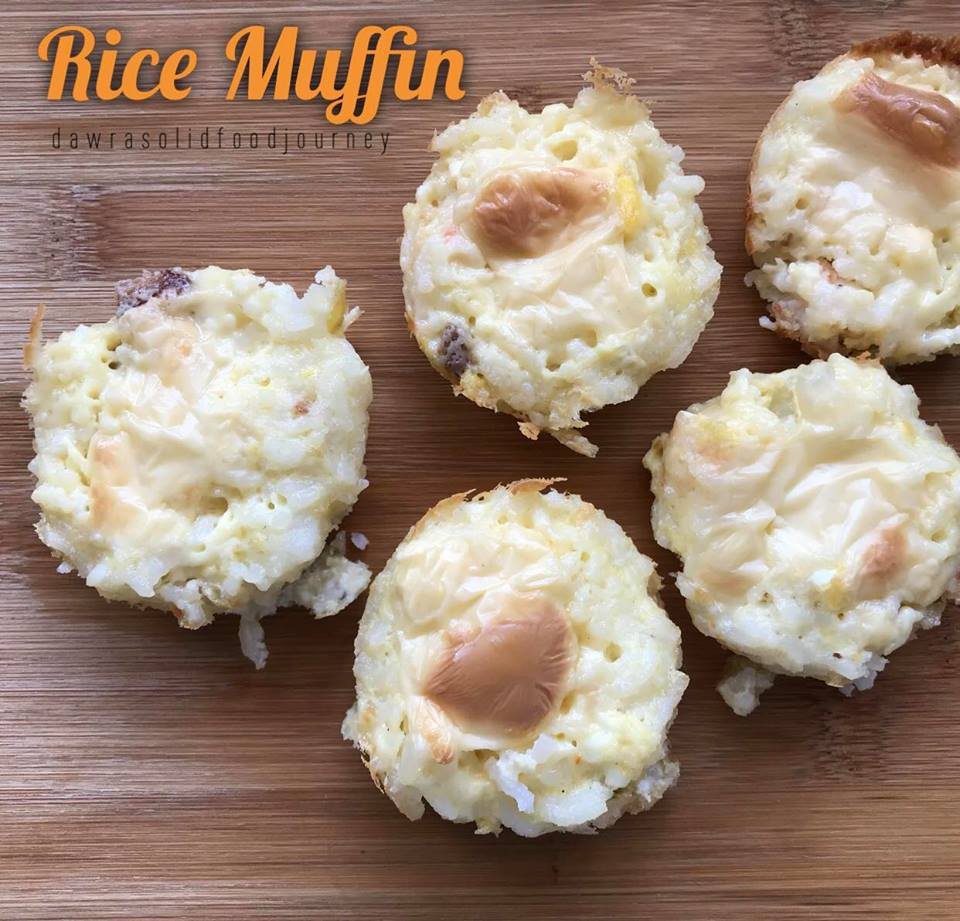 Mufin nasi yang lembut sesuai untuk bayi