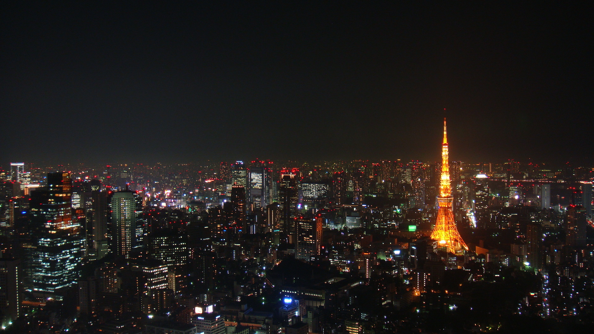 Pemandangan bandar Tokyo dari dek pemerhati Roppongi Hills