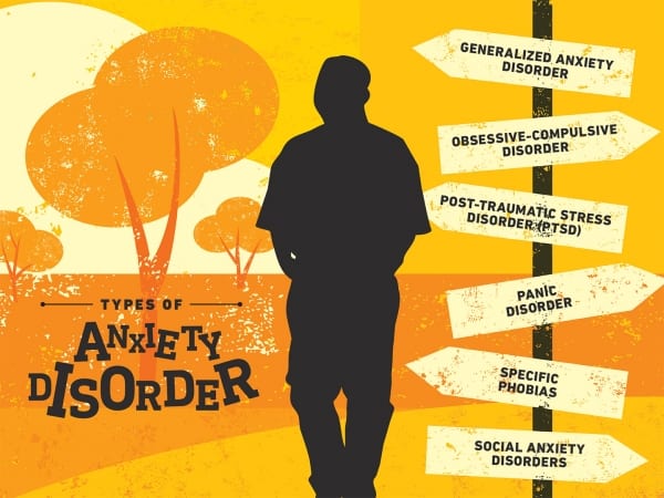 Ilustrasi wanita mengalami gangguan kecemasan atau anxiety disorder.