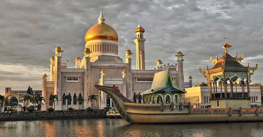 Pemandangan destinasi pelancongan dan tempat menarik di Brunei untuk percutian.
