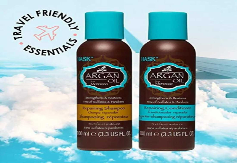 Botol syampu Hask Argan Oil Repairing