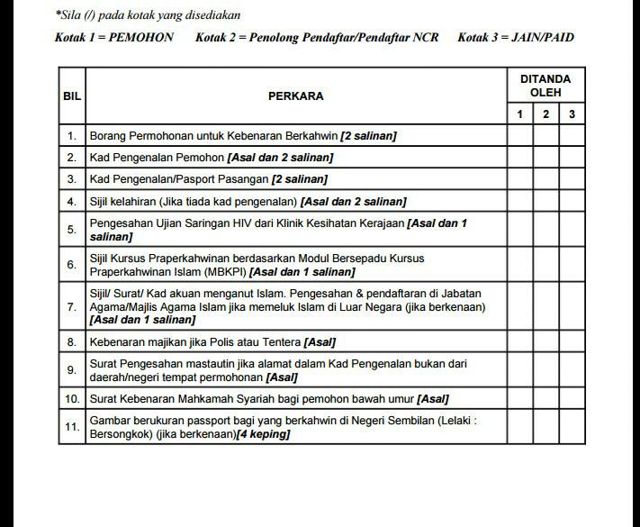 borang 1