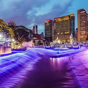 Pemandangan kawasan River of Life di Kuala Lumpur