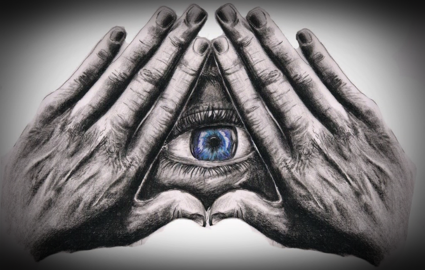 Ilustrasi concept Dajjal menjelang kiamat dengan ciri fizikal buta sebelah mata.