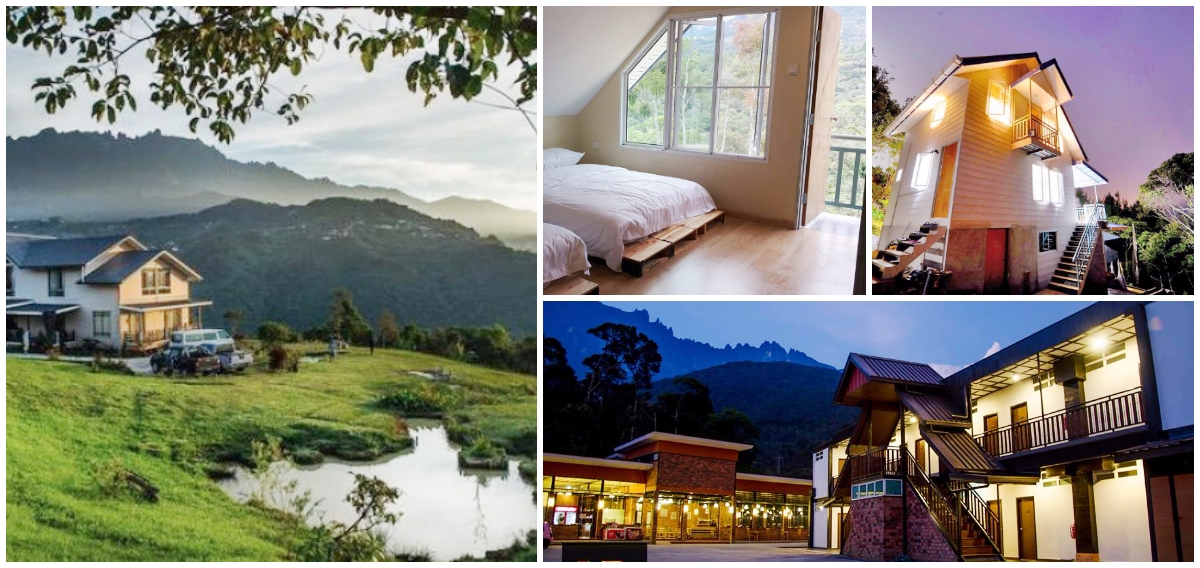 Landskap indah kawasan Kundasang dengan latar belakang Gunung Kinabalu yang cantik.