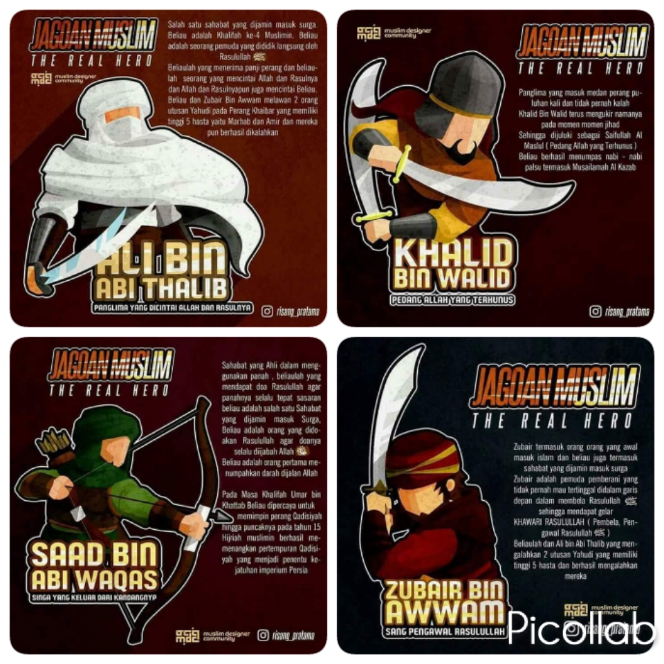 Pintu illustrated tokoh hero Islam