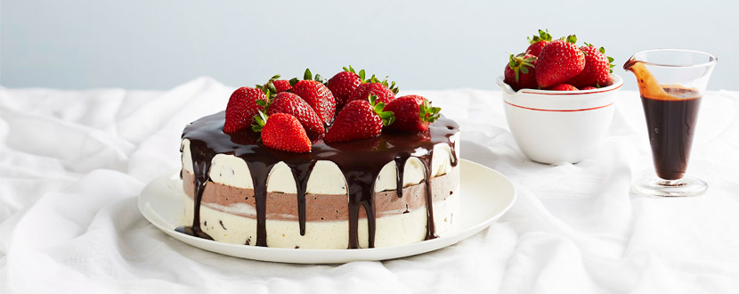 Kek ais krim coklat yang membangkitkan selera