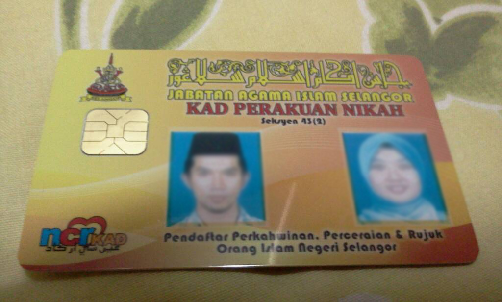 kad perakuan nikah