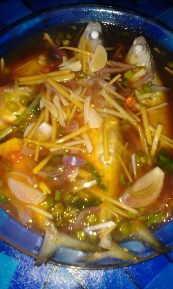 Ikan kukus halia ala Cina