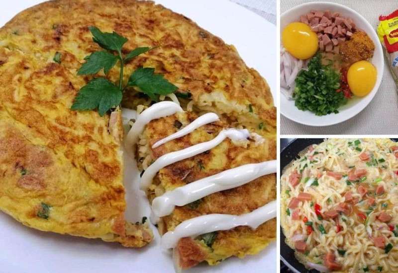 Murtabak maggie yang dihidang panas