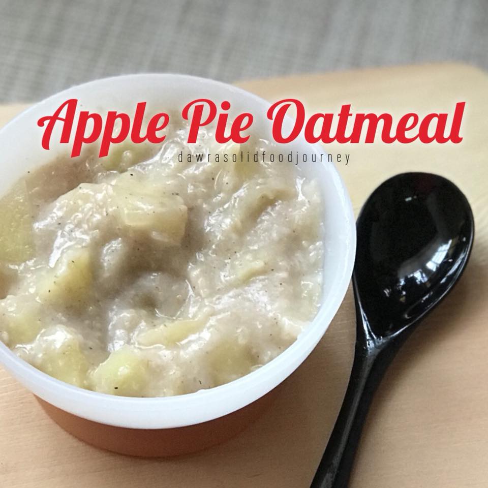 Oatmeal rasa epal untuk bayi