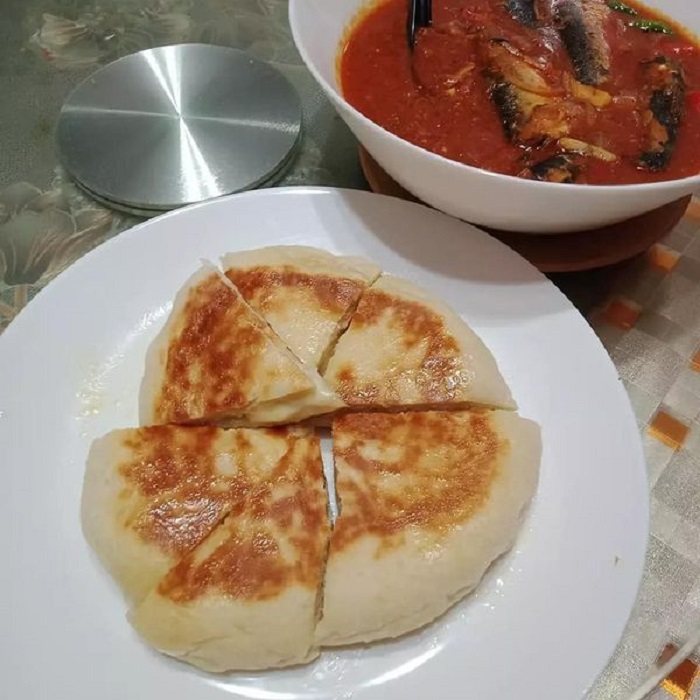 Roti naan homemade yang gebu