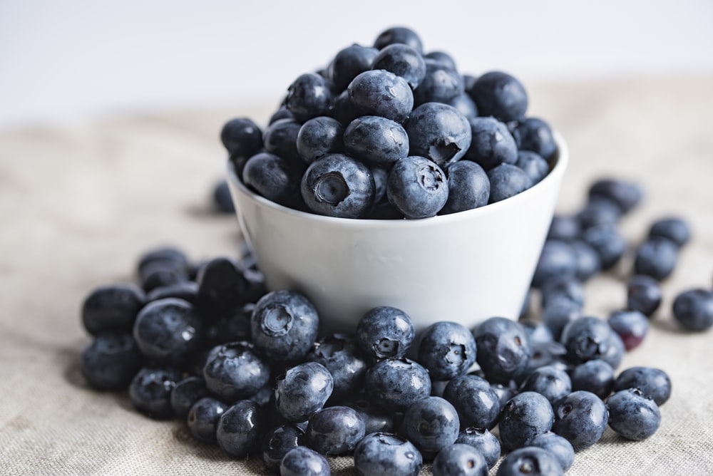 Pelbagai jenis makanan sihat seperti kurma, kismis, blueberry dan kekacang untuk kecerdasan otak anak.