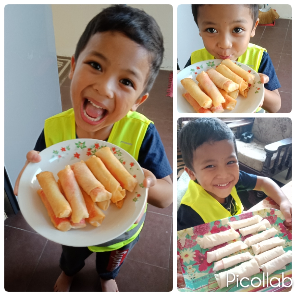 Popia ketam yang sudah digoreng