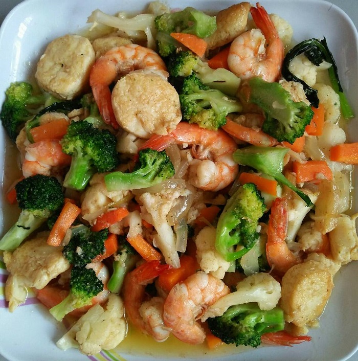 Pelbagai jenis sayur goreng campur