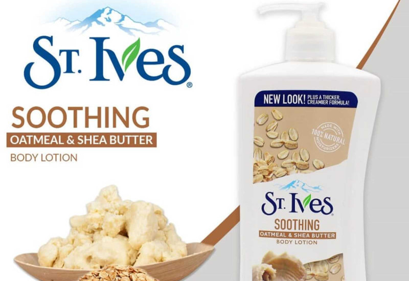 Botol losyen badan St Ives Nourish And Soothe