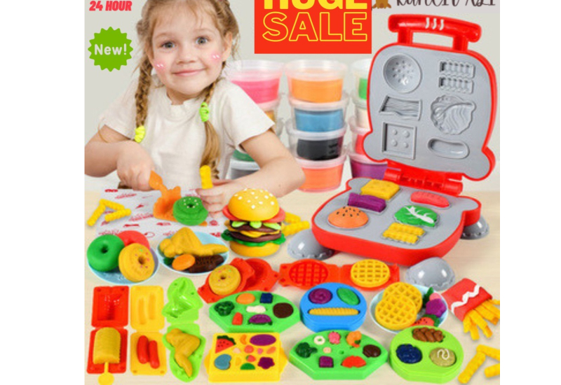 Set play dough pelbagai warna untuk kreativiti