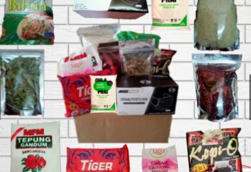 Hamper makanan untuk hadiah pengantin